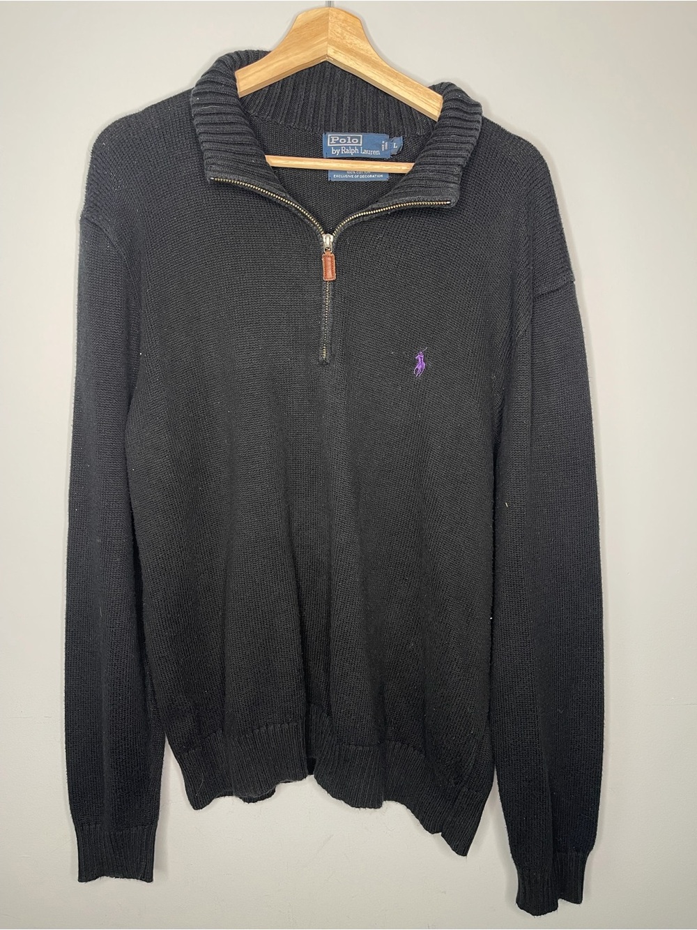 Men’s‎ Polo Ralph Lauren 1/4 zip pullover sweater size large